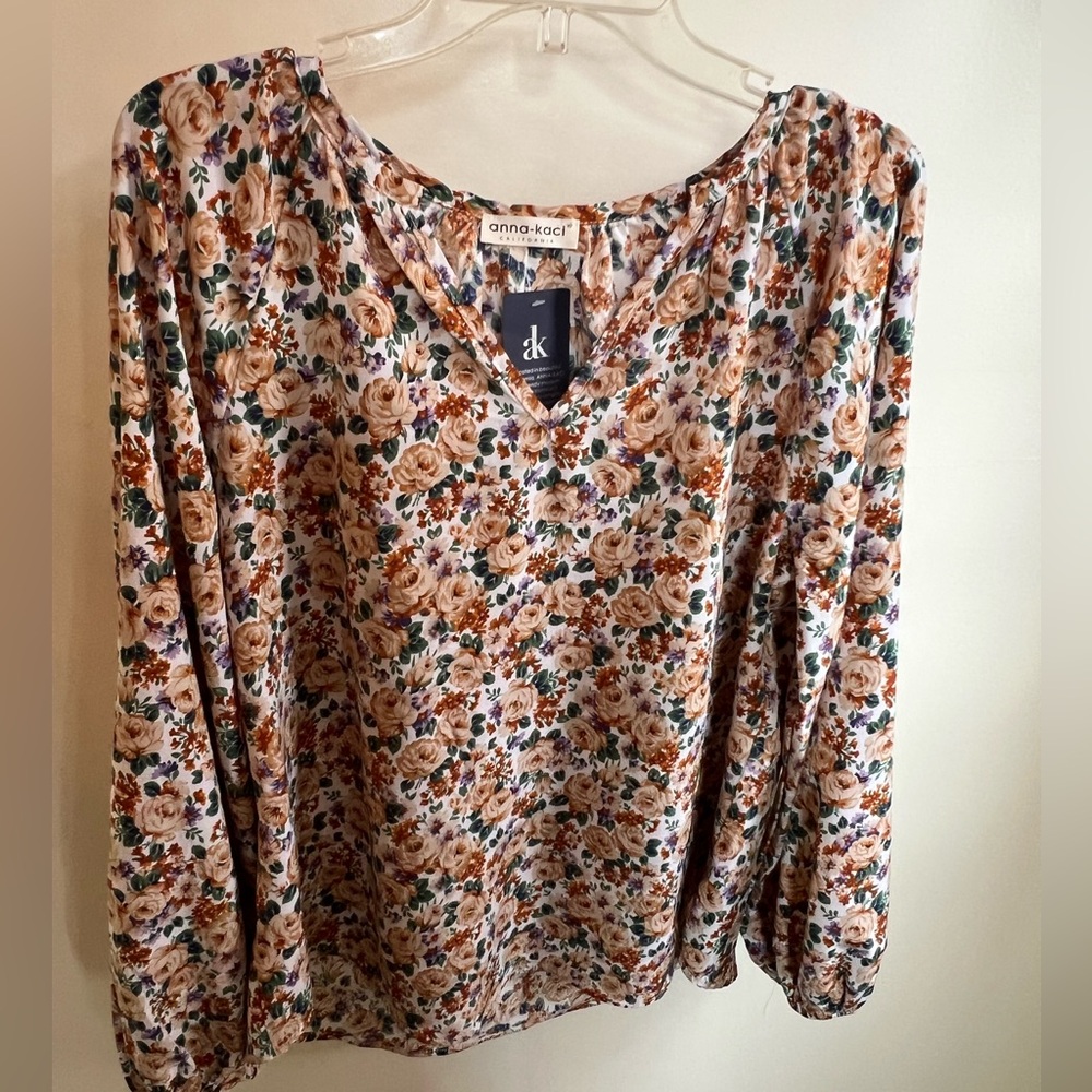Balloon Sleeve Floral Blouse by Anna-Kaci